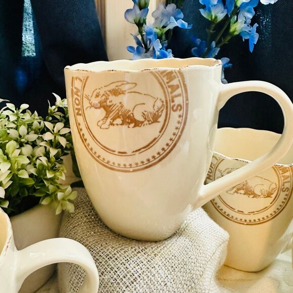 Stokes Embossed Bunny Coffee Mugs - Picture 11 of 12